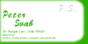 peter svab business card